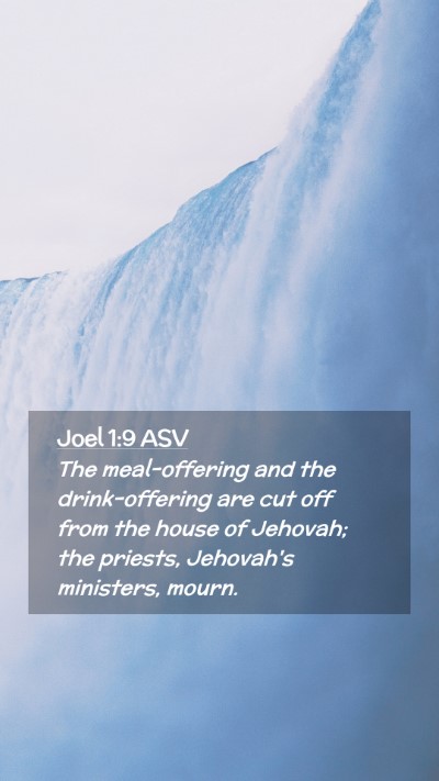 Picture 02 - Joel 1:9 ASV Mobile Phone Wallpaper - The meal-offering and the drink-offering are cut - Mobile Bible Verse Wallpaper
