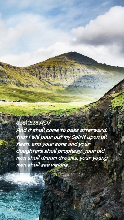 Picture 02 - Joel 2:28 ASV Mobile Phone Wallpaper - And it shall come to pass afterward, that I will - Mobile Bible Verse Wallpaper