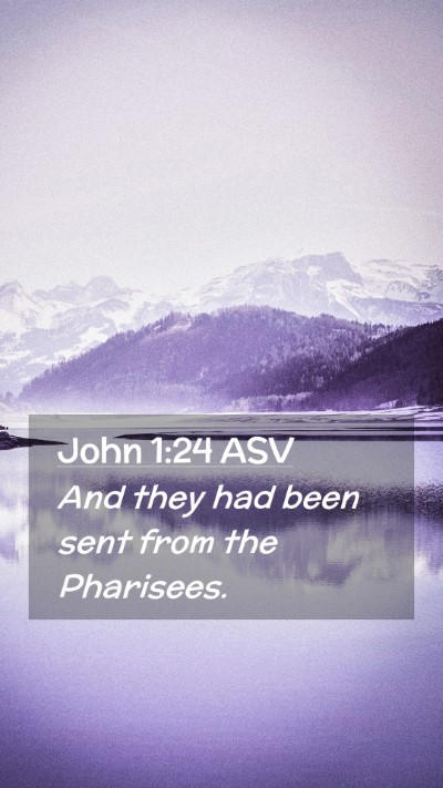 Picture 02 - John 1:24 ASV Mobile Phone Wallpaper - And they had been sent from the - Mobile Bible Verse Wallpaper
