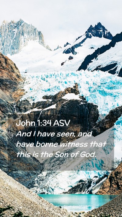 Picture 02 - John 1:34 ASV Mobile Phone Wallpaper - And I have seen, and have borne witness that this - Mobile Bible Verse Wallpaper