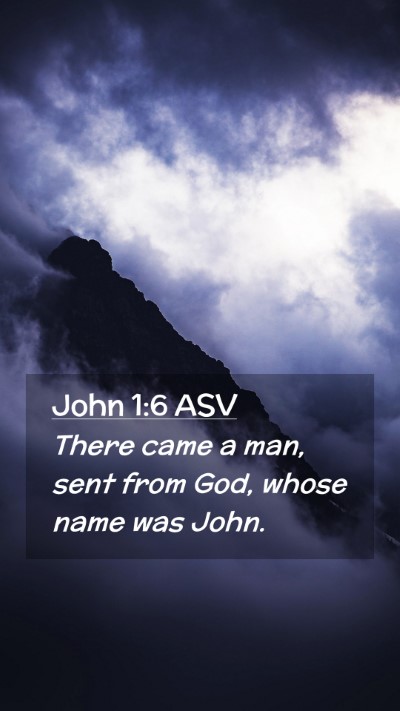 Picture 02 - John 1:6 ASV Mobile Phone Wallpaper - There came a man, sent from God, whose name was - Mobile Bible Verse Wallpaper