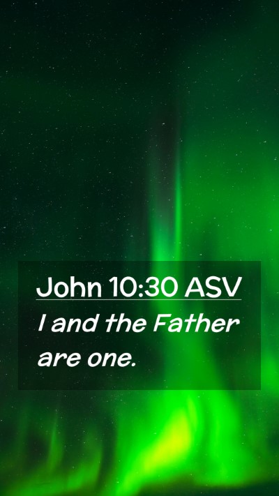 Picture 02 - John 10:30 ASV Mobile Phone Wallpaper - I and the Father are - Mobile Bible Verse Wallpaper