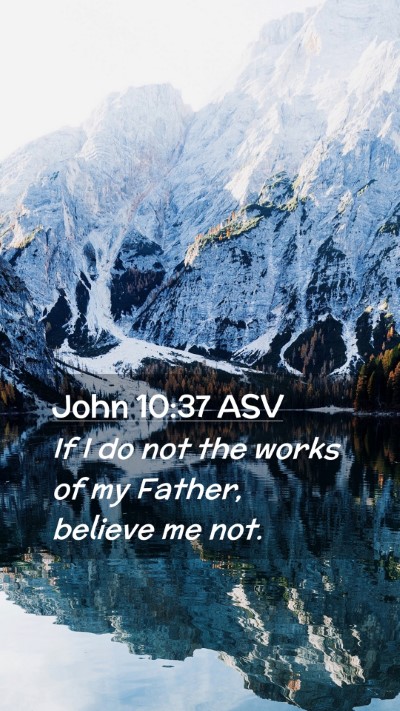 Picture 02 - John 10:37 ASV Mobile Phone Wallpaper - If I do not the works of my Father, believe me - Mobile Bible Verse Wallpaper