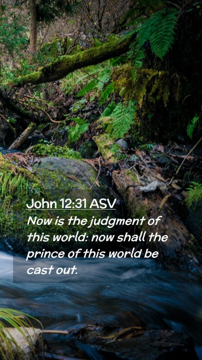 Picture 02 - John 12:31 ASV Mobile Phone Wallpaper - Now is the judgment of this world: now shall the - Mobile Bible Verse Wallpaper