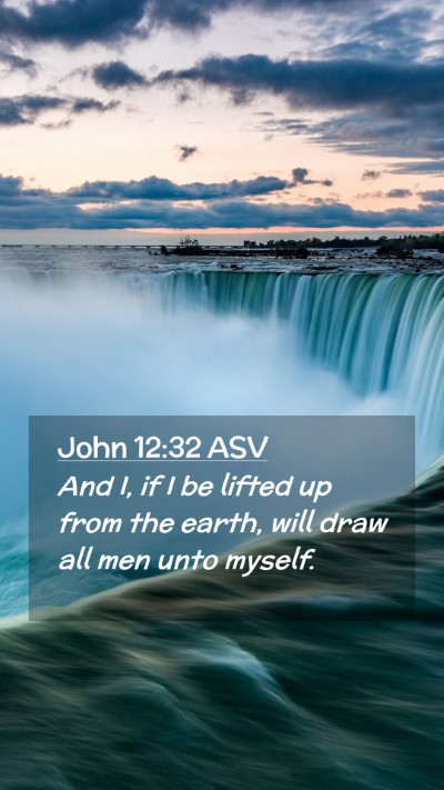 Picture 02 - John 12:32 ASV Mobile Phone Wallpaper - And I, if I be lifted up from the earth, will - Mobile Bible Verse Wallpaper