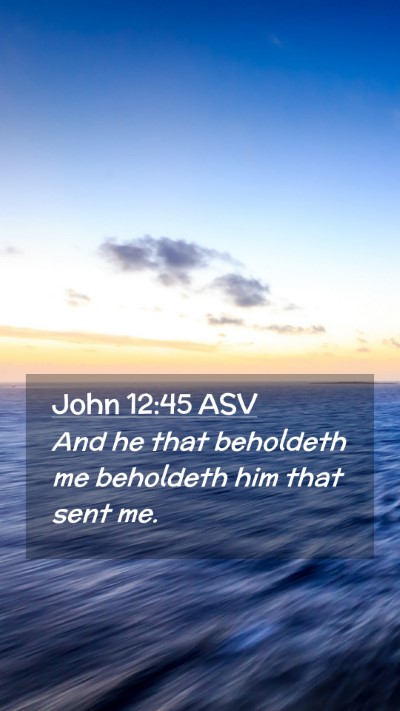 Picture 02 - John 12:45 ASV Mobile Phone Wallpaper - And he that beholdeth me beholdeth him that sent - Mobile Bible Verse Wallpaper