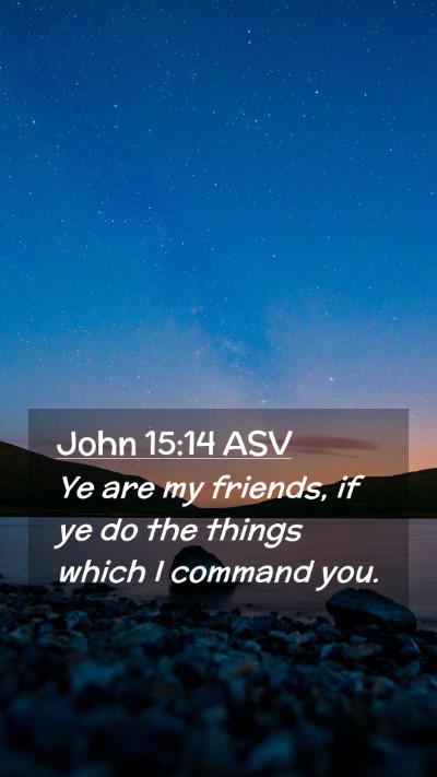 Picture 02 - John 15:14 ASV Mobile Phone Wallpaper - Ye are my friends, if ye do the things which I - Mobile Bible Verse Wallpaper