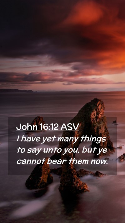 Picture 02 - John 16:12 ASV Mobile Phone Wallpaper - I have yet many things to say unto you, but ye - Mobile Bible Verse Wallpaper