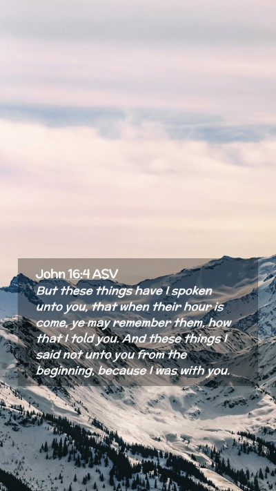Picture 02 - John 16:4 ASV Mobile Phone Wallpaper - But these things have I spoken unto you, that - Mobile Bible Verse Wallpaper