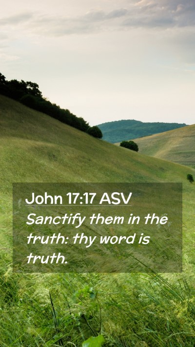 Picture 02 - John 17:17 ASV Mobile Phone Wallpaper - Sanctify them in the truth: thy word is - Mobile Bible Verse Wallpaper