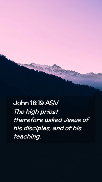 Picture 02 - John 18:19 ASV Mobile Phone Wallpaper - The high priest therefore asked Jesus of his - Mobile Bible Verse Wallpaper