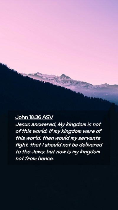 Picture 02 - John 18:36 ASV Mobile Phone Wallpaper - Jesus answered, My kingdom is not of this world: - Mobile Bible Verse Wallpaper