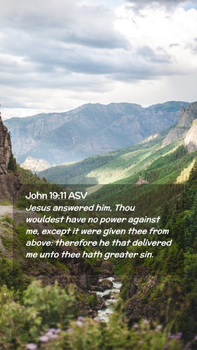 Picture 02 - John 19:11 ASV Mobile Phone Wallpaper - Jesus answered him, Thou wouldest have no power - Mobile Bible Verse Wallpaper