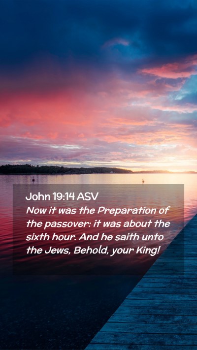 Picture 02 - John 19:14 ASV Mobile Phone Wallpaper - Now it was the Preparation of the passover: it - Mobile Bible Verse Wallpaper