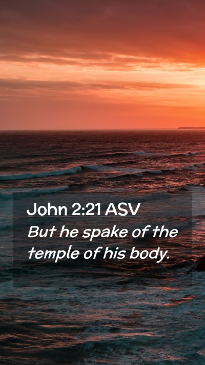 Picture 02 - John 2:21 ASV Mobile Phone Wallpaper - But he spake of the temple of his - Mobile Bible Verse Wallpaper