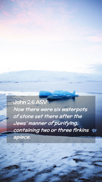 Picture 02 - John 2:6 ASV Mobile Phone Wallpaper - Now there were six waterpots of stone set there - Mobile Bible Verse Wallpaper
