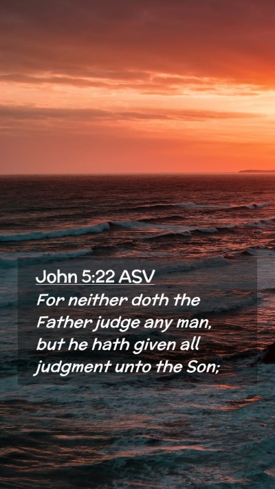 Picture 02 - John 5:22 ASV Mobile Phone Wallpaper - For neither doth the Father judge any man, but he - Mobile Bible Verse Wallpaper