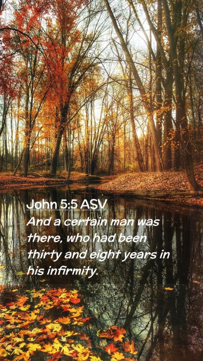 Picture 02 - John 5:5 ASV Mobile Phone Wallpaper - And a certain man was there, who had been thirty - Mobile Bible Verse Wallpaper