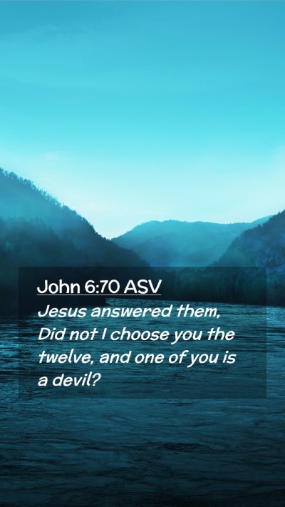 Picture 02 - John 6:70 ASV Mobile Phone Wallpaper - Jesus answered them, Did not I choose you the - Mobile Bible Verse Wallpaper
