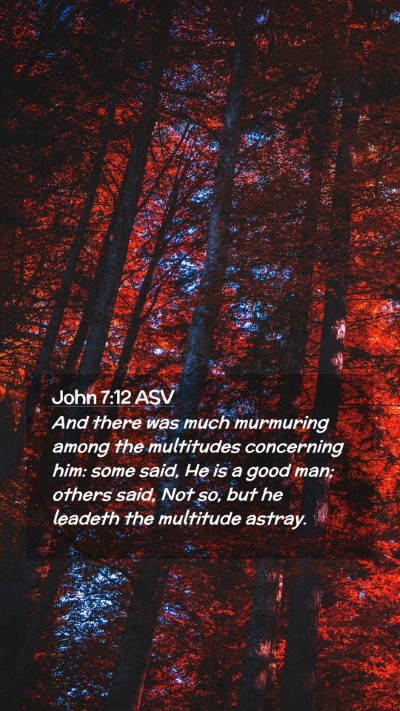 Picture 02 - John 7:12 ASV Mobile Phone Wallpaper - And there was much murmuring among the multitudes - Mobile Bible Verse Wallpaper