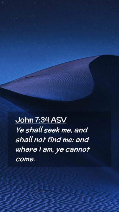 Picture 02 - John 7:34 ASV Mobile Phone Wallpaper - Ye shall seek me, and shall not find me: and - Mobile Bible Verse Wallpaper