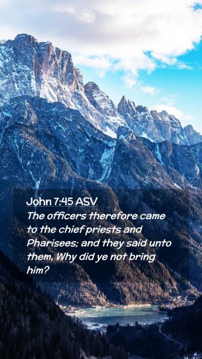 Picture 02 - John 7:45 ASV Mobile Phone Wallpaper - The officers therefore came to the chief priests - Mobile Bible Verse Wallpaper