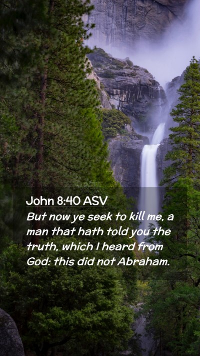 Picture 02 - John 8:40 ASV Mobile Phone Wallpaper - But now ye seek to kill me, a man that hath told - Mobile Bible Verse Wallpaper