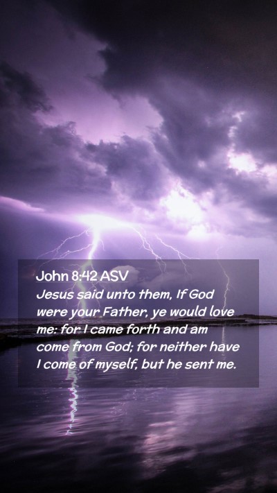 Picture 02 - John 8:42 ASV Mobile Phone Wallpaper - Jesus said unto them, If God were your Father, ye - Mobile Bible Verse Wallpaper