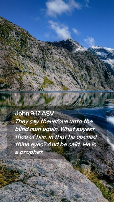 Picture 02 - John 9:17 ASV Mobile Phone Wallpaper - They say therefore unto the blind man again, What - Mobile Bible Verse Wallpaper