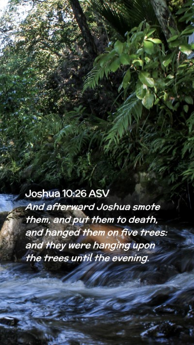 Picture 02 - Joshua 10:26 ASV Mobile Phone Wallpaper - And afterward Joshua smote them, and put them to - Mobile Bible Verse Wallpaper
