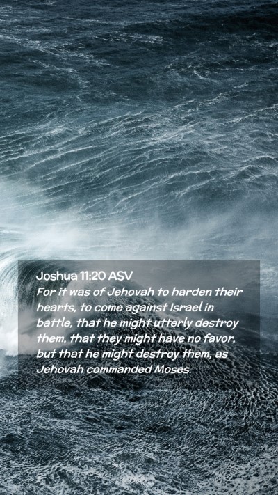 Picture 02 - Joshua 11:20 ASV Mobile Phone Wallpaper - For it was of Jehovah to harden their hearts, to - Mobile Bible Verse Wallpaper