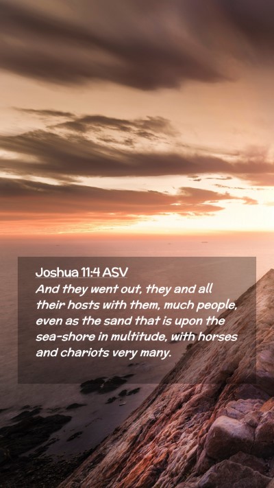 Picture 02 - Joshua 11:4 ASV Mobile Phone Wallpaper - And they went out, they and all their hosts with - Mobile Bible Verse Wallpaper