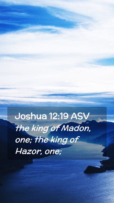Picture 02 - Joshua 12:19 ASV Mobile Phone Wallpaper - the king of Madon, one; the king of Hazor, - Mobile Bible Verse Wallpaper
