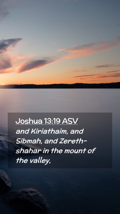 Picture 02 - Joshua 13:19 ASV Mobile Phone Wallpaper - and Kiriathaim, and Sibmah, and Zereth-shahar in - Mobile Bible Verse Wallpaper
