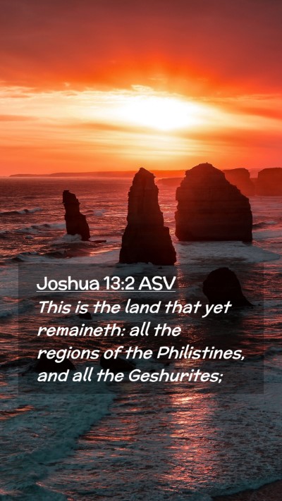 Picture 02 - Joshua 13:2 ASV Mobile Phone Wallpaper - This is the land that yet remaineth: all the - Mobile Bible Verse Wallpaper