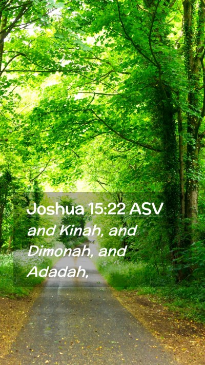 Picture 02 - Joshua 15:22 ASV Mobile Phone Wallpaper - and Kinah, and Dimonah, and - Mobile Bible Verse Wallpaper
