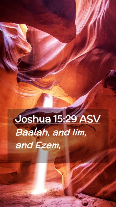 Picture 02 - Joshua 15:29 ASV Mobile Phone Wallpaper - Baalah, and Iim, and - Mobile Bible Verse Wallpaper