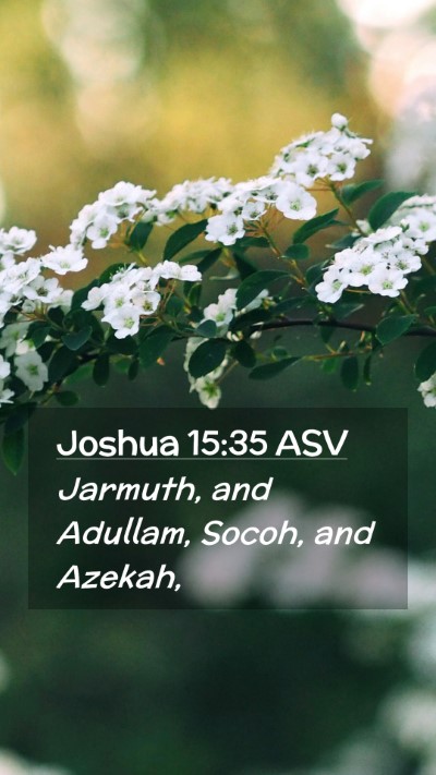 Picture 02 - Joshua 15:35 ASV Mobile Phone Wallpaper - Jarmuth, and Adullam, Socoh, and - Mobile Bible Verse Wallpaper