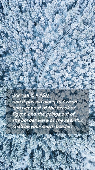 Picture 02 - Joshua 15:4 ASV Mobile Phone Wallpaper - and it passed along to Azmon, and went out at the - Mobile Bible Verse Wallpaper