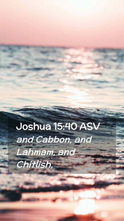 Picture 02 - Joshua 15:40 ASV Mobile Phone Wallpaper - and Cabbon, and Lahmam, and - Mobile Bible Verse Wallpaper