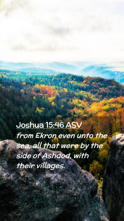 Picture 02 - Joshua 15:46 ASV Mobile Phone Wallpaper - from Ekron even unto the sea, all that were by - Mobile Bible Verse Wallpaper