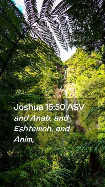 Picture 02 - Joshua 15:50 ASV Mobile Phone Wallpaper - and Anab, and Eshtemoh, and - Mobile Bible Verse Wallpaper