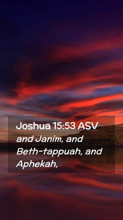 Picture 02 - Joshua 15:53 ASV Mobile Phone Wallpaper - and Janim, and Beth-tappuah, and - Mobile Bible Verse Wallpaper