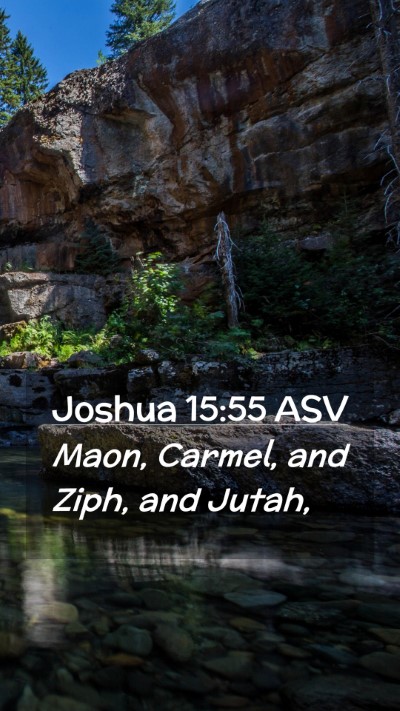 Picture 02 - Joshua 15:55 ASV Mobile Phone Wallpaper - Maon, Carmel, and Ziph, and - Mobile Bible Verse Wallpaper