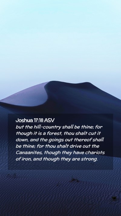 Picture 02 - Joshua 17:18 ASV Mobile Phone Wallpaper - but the hill-country shall be thine; for though - Mobile Bible Verse Wallpaper