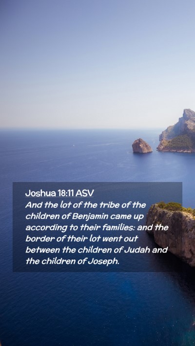 Picture 02 - Joshua 18:11 ASV Mobile Phone Wallpaper - And the lot of the tribe of the children of - Mobile Bible Verse Wallpaper