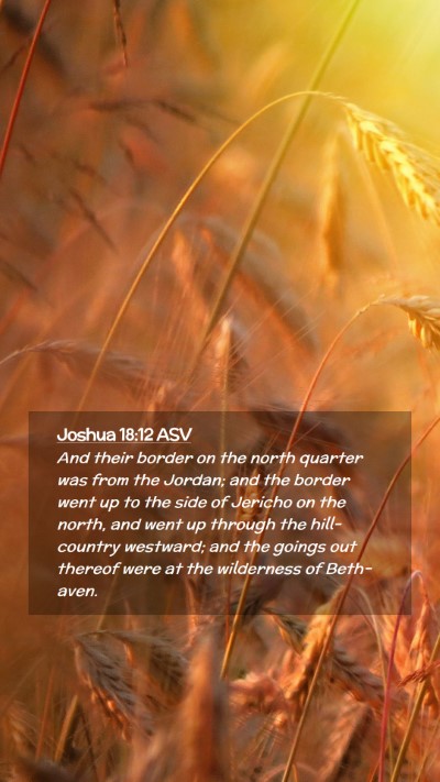 Picture 02 - Joshua 18:12 ASV Mobile Phone Wallpaper - And their border on the north quarter was from - Mobile Bible Verse Wallpaper