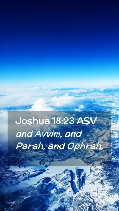 Picture 02 - Joshua 18:23 ASV Mobile Phone Wallpaper - and Avvim, and Parah, and - Mobile Bible Verse Wallpaper