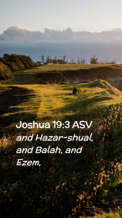 Picture 02 - Joshua 19:3 ASV Mobile Phone Wallpaper - and Hazar-shual, and Balah, and - Mobile Bible Verse Wallpaper