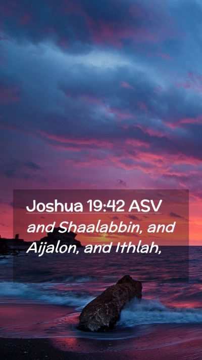 Picture 02 - Joshua 19:42 ASV Mobile Phone Wallpaper - and Shaalabbin, and Aijalon, and - Mobile Bible Verse Wallpaper